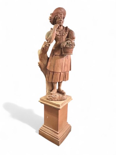 Park or garden sculpture in terracotta from the late 18th century - exterior decoration