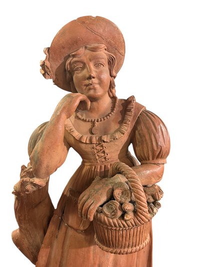 Park or garden sculpture in terracotta from the late 18th century - exterior decoration