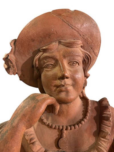 Park or garden sculpture in terracotta from the late 18th century - exterior decoration