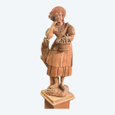 Park or garden sculpture in terracotta from the late 18th century - exterior decoration