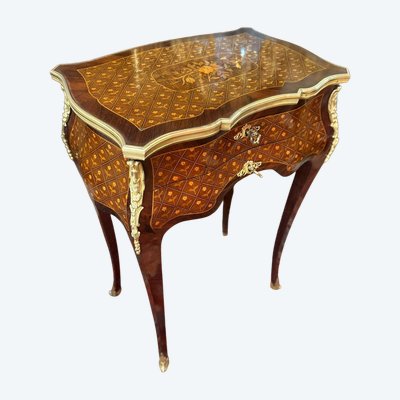 COIFFEUSE EN MARQUETERIE NAPOLEON III