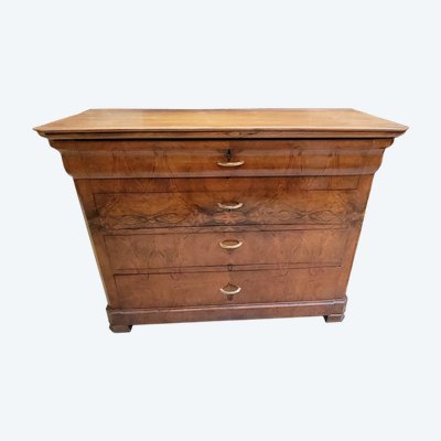 commode a doucine époque Louis Philippe en noyer 