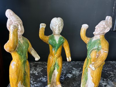 Set di statuette di tre sposi Ceramica cinese Periodo Tang (618-907) dinastia