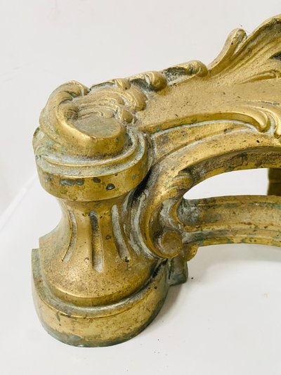 Louis XV style chased bronze andirons XX century