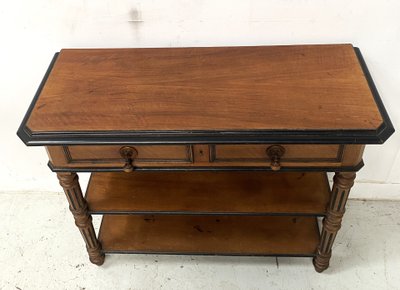 Console Napoléon III en noyer et placage de noyer XIX siècle