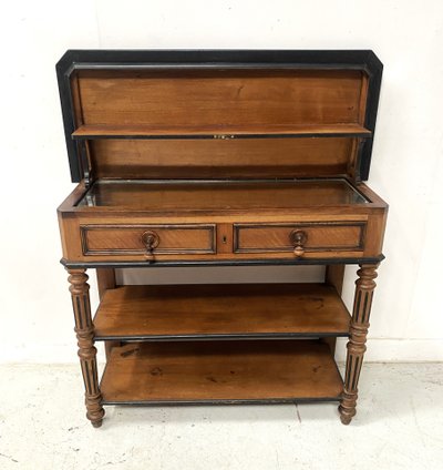 Console Napoléon III en noyer et placage de noyer XIX siècle