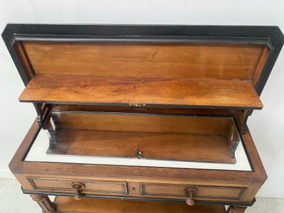 Console Napoléon III en noyer et placage de noyer XIX siècle