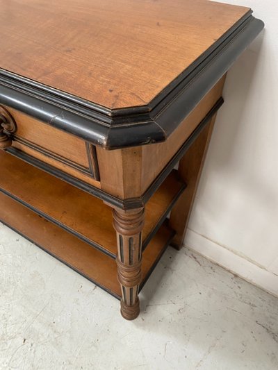 Console Napoléon III en noyer et placage de noyer XIX siècle