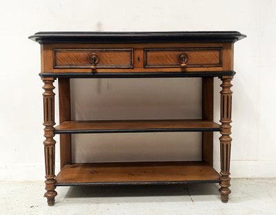 Console Napoléon III en noyer et placage de noyer XIX siècle