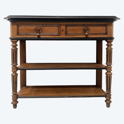 Console Napoléon III en noyer et placage de noyer XIX siècle