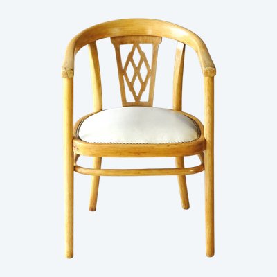 Poltrona Thonet in pelle N° A969 F, 1930 circa, Art déco