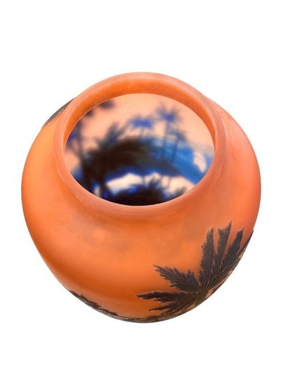 Muller Frères Lunéville Jugendstil Vase "Orientalische Landschaft"