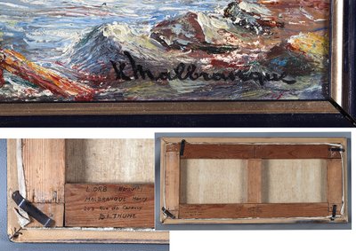 Marine, signé : Henry MABRANCHE, le bord de l’Orb, Hérault, Sud France