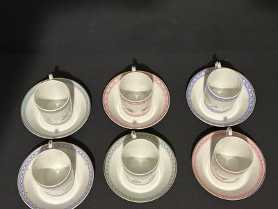 Haviland - 6 Halbe Tassen - Kaiserin Josephine