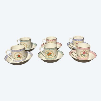 Haviland - 6 Halbe Tassen - Kaiserin Josephine