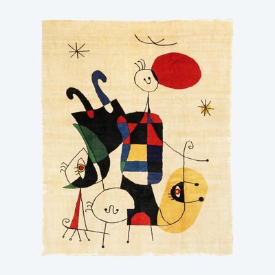 Contemporary rug after Joan Miró 250x200 cm