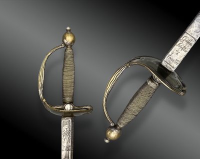 SPADA DELLE GUARDIE DI CORPO REALI DELLA COMPAGNIA DI BEAUVEAUX, VERSAILLES, XVIII sec.