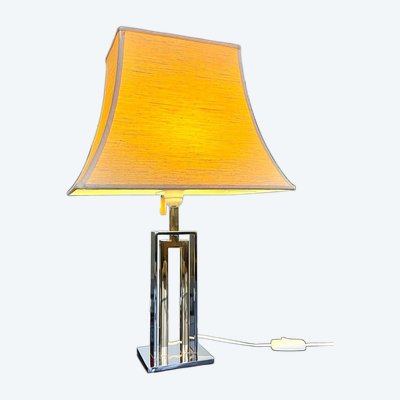 Paralume a pagoda per lampada in metallo cromato - Design Moderno Vintage 1970 - 1980