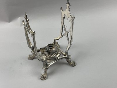 Samowar aus versilbertem Metall englischer Stil