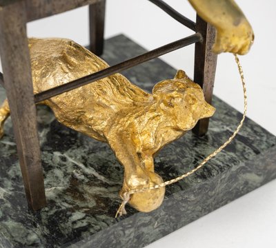 Scultura Art Déco in bronzo dorato, Louis OURY