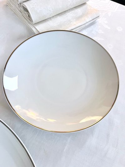 Piatto per verdure e piatto da portata Porcellana e filetti di platino - Pezzi d'epoca