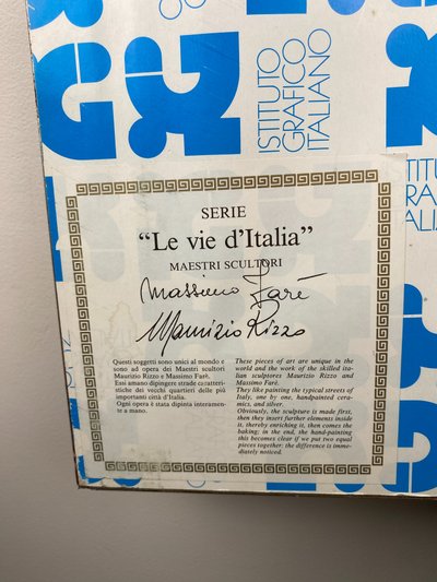 "La vie d'Italia" Peinture sur céramique, Maurizio Rizzo et Massimo Farè
