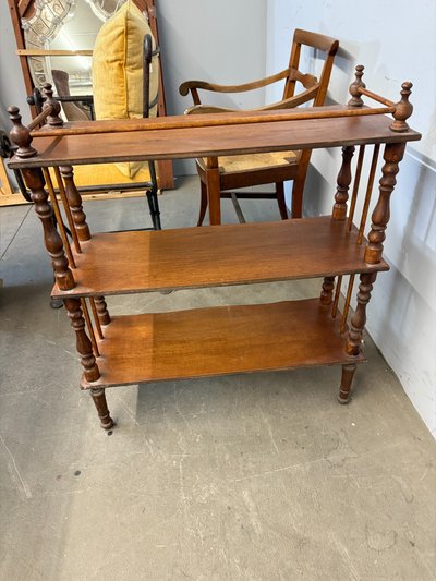 Ancienne bibliothèque ouverte du 20ème siècle, 90x77x30cm