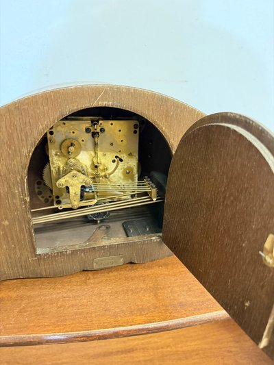 Horloge de table/cheminée ancienne Kienzle art Deco 1930, 46x23x16cm
