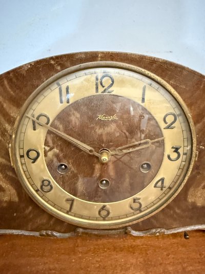 Horloge de table/cheminée ancienne Kienzle art Deco 1930, 46x23x16cm