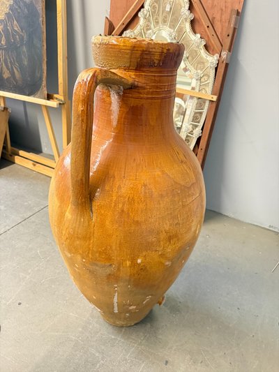 Antique large jar Capasone Pugliese XIX oil container 106x55