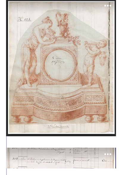 Uhr aus vergoldeter Bronze und Marmor, 18. Jahrhundert, „Schmerz“ oder „der Trauernde“, zugeschriebe