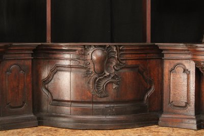 Grande libreria in rovere, Luigi XV, riutilizzata dal XVIII secolo