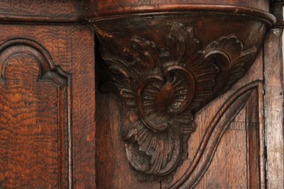 Grande libreria in rovere, Luigi XV, riutilizzata dal XVIII secolo