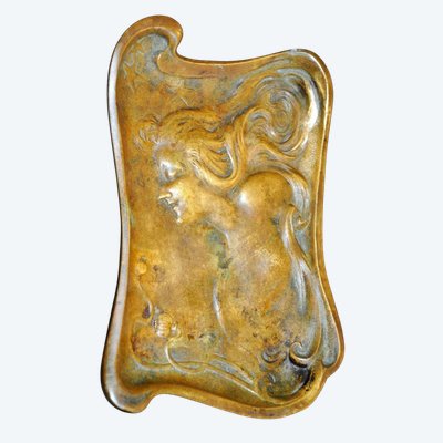 Art-Nouveau period bronze pocket organizer