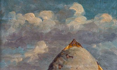 Gaston Bonfils (1855-1946) - The Haystack, Oil on Wood, circa 1880-1900