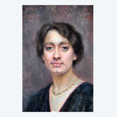 Pastel signé Laura Muntz 1909