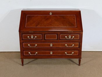  Commode Scriban Louis XVI en Acajou et Bois précieux – XVIIIe 