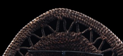 Yamswurzelmaske, Stammeskunst, Ozeanische Kunst, Korbflechterei, Papua-Neuguinea, Ozeanische Kunst, 26 cm