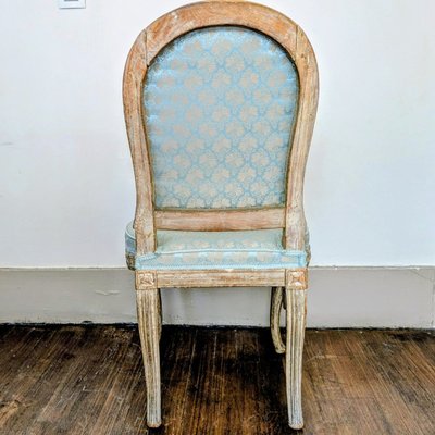 Georges Jacob - chaise transition, modèle royal - bois peint et soie Lelièvre