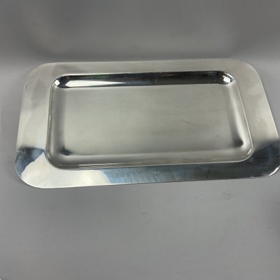 Piatto da portata rettangolare placcato in argento in stile Art Déco