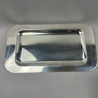 Piatto da portata rettangolare placcato in argento in stile Art Déco