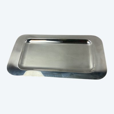 Piatto da portata rettangolare placcato in argento in stile Art Déco