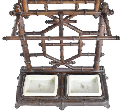 Bamboo style cast iron coat rack by Deville Pailliette & Cie Fondeur, Charleville Ardennes