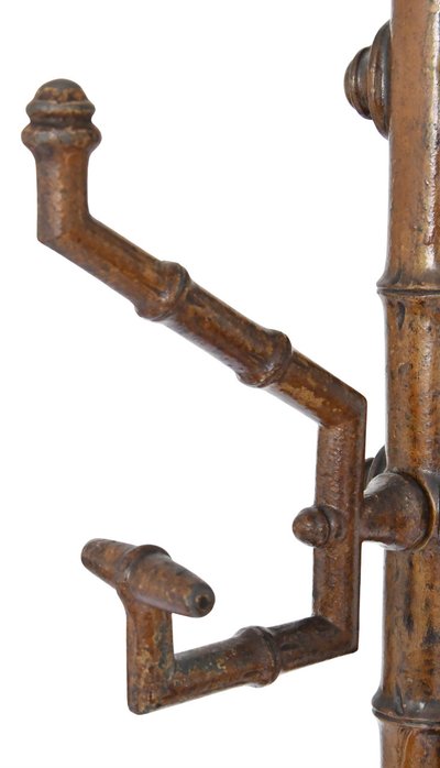 Bamboo style cast iron coat rack by Deville Pailliette & Cie Fondeur, Charleville Ardennes