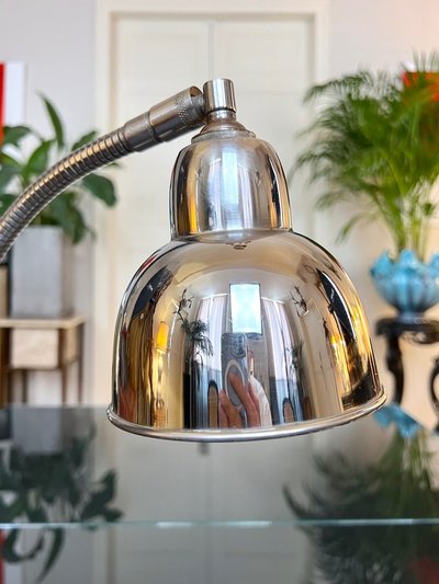 Lampe De Bureau Vintage Métal chromé - Atelier Design Industriel XXe siècle