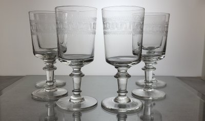 18 water/wine glasses Late 19th century