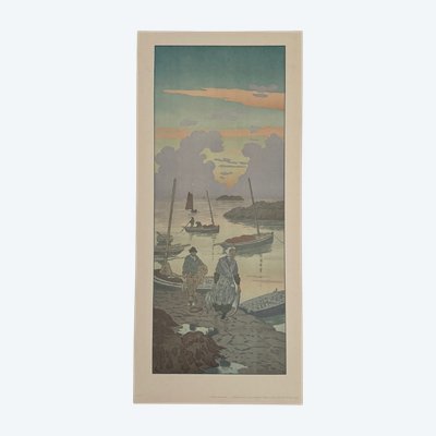 Litografia di Henri Rivière La Féérie des Heures - Le Crépuscule