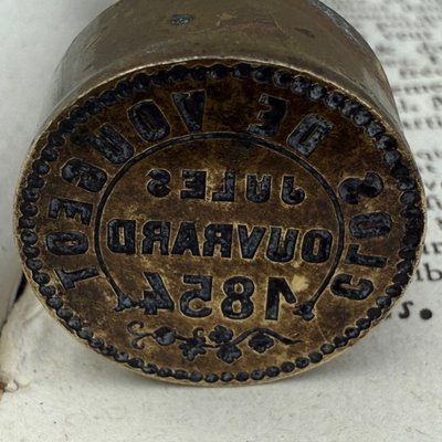 Cachet Clos de Vougeot Jules Ouvrard 1854