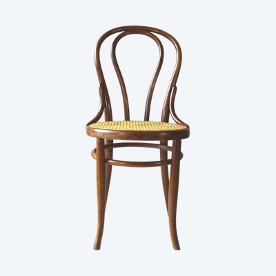 Thonet-Stuhl Nr. 18 Sitzfläche aus Rohrgeflecht, Ca 1890