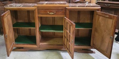 Buffet enfilade Epoche Art Deco aus Nussbaumholz